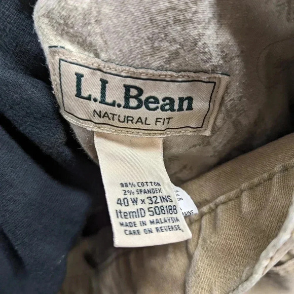 L.L.Bean Khaki Cargo Work Pants - 40 - Picture 2 of 8